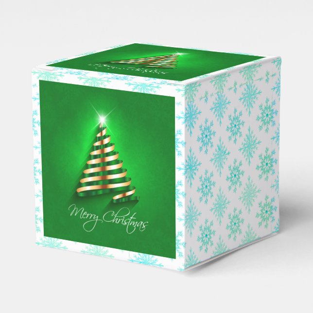 Exquisite Merry Christmas Classic Favor Box Presentaskar (Framsidan Sidan)