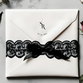 Exquisite Minimalist Stylish Wedding Initials Stämpel
