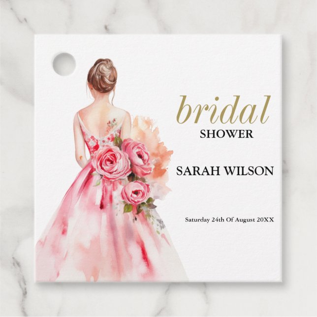 Exquisite Minimum Bröllop Möhippa Gåvor Etiketter (Framsida)