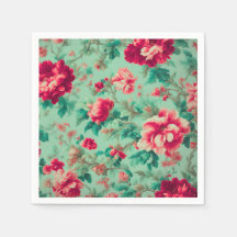 Exquisite Red Flowers and Lush Grönt Löv