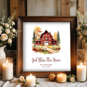 Exquisite Red Rustic Barn Classic Farmhouse Stil Poster