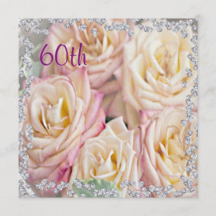 Exquisite Ro & Diamonds 60:e födelsedagen Inbjudningar