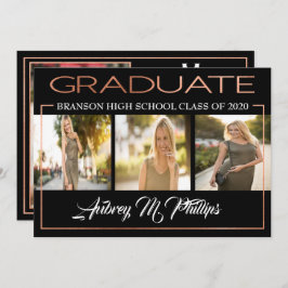 Exquisite Ro Guld Studenten inbjudan