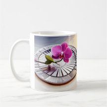 Exquisite Rosa Orchid Rests on Silver Plate