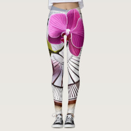 Exquisite Rosa Orchid Rests on Silver Plate Leggings