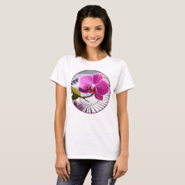 Exquisite Rosa Orchid Rests on Silver Plate T Shirt