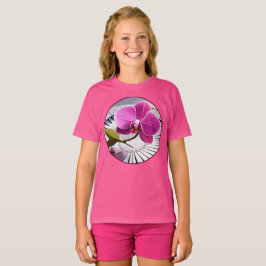 Exquisite Rosa Orchid Rests on Silver Plate T Shirt