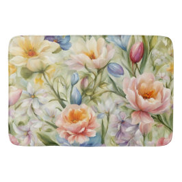 Exquisite Sophisticated Vår blommor. Färgning Badrumsmatta