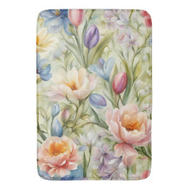 Exquisite Sophisticated Vår blommor. Färgning Badrumsmatta