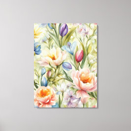 Exquisite Sophisticated Vår blommor. Färgning Canvastryck