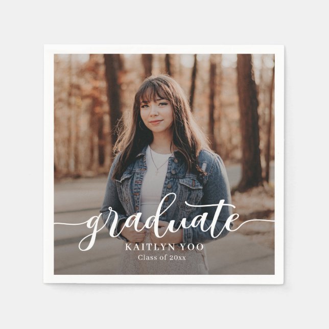 Exquisite Taste Editable Färg Studenten Napkins Pappersservett (Framsidan)