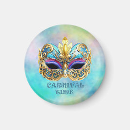 Exquisite Venectian Mask on a Färgad Background Magnet
