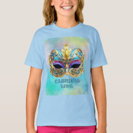 Exquisite Venectian Mask on a Färgad Background T Shirt