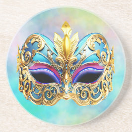 Exquisite Venectian Mask on a Färgad Background Underlägg