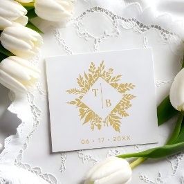 Exquisite Wedding Wildflowers Bouquet Initials Stämpel