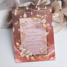 Exquisite Whimsided Clouds and Stars Save Date