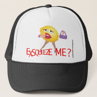 "exsqueeze jag?", humoristisk hatt för rolig truckerkeps