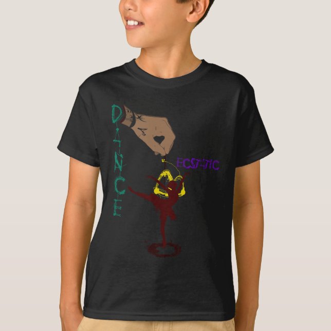 Extatisk Dans Llerina Dansare I En Tutu Frisdans  T Shirt (Framsida)