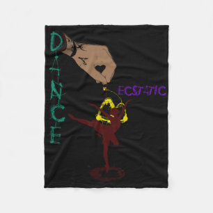 Extatisk Dans Llerina Dansare I En Tutu Frisyr Fleecefilt