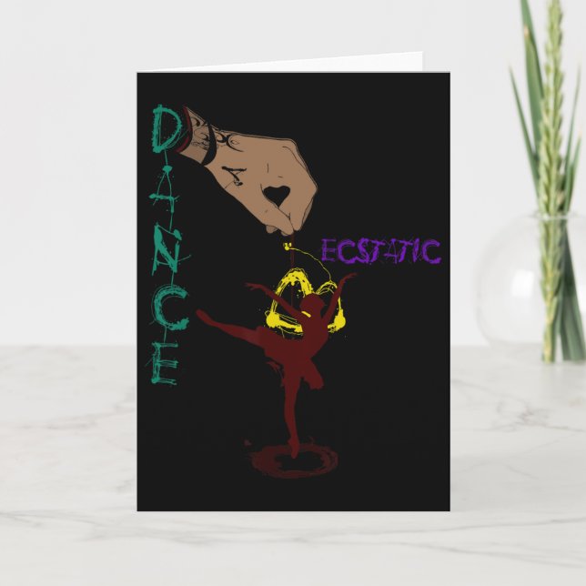 Extatisk Dans Llerina Dansare I En Tutu Frisyr  Kort (Framsida)