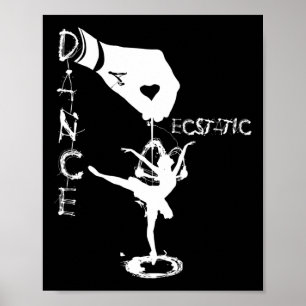 Extatisk Dans Llerina Dansare I En Tutu Frisyr Poster