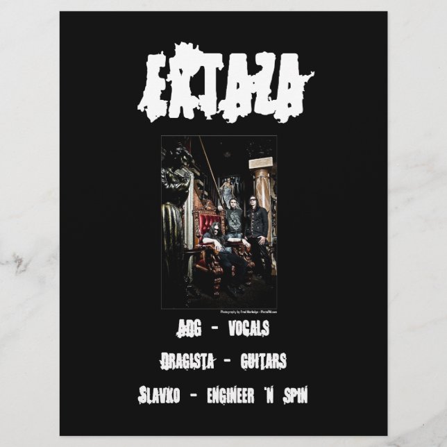 Extaza Band Flyer (Framsidan)