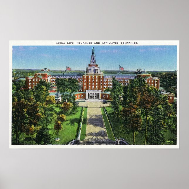 Exteriell syn på Aetna Life Insurance Byggnad Poster (Framsidan)