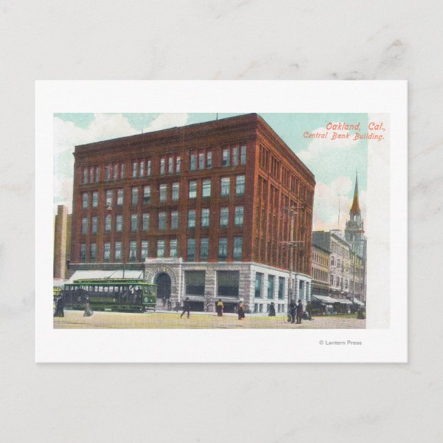 Exteriell View of Central Bank BldgOakland, CA Vykort (Framsida)