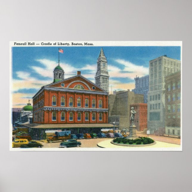 Exteriell View of Faneuil Hall # 2 Poster (Framsidan)