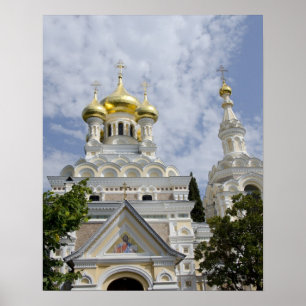 Exteriör av Sankt Alexander Nevskij-katedralen Poster