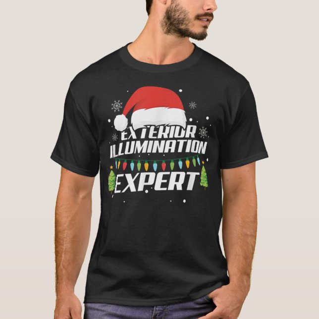 Exteriör belysning Expert jul i Julafton T Shirt (Framsida)