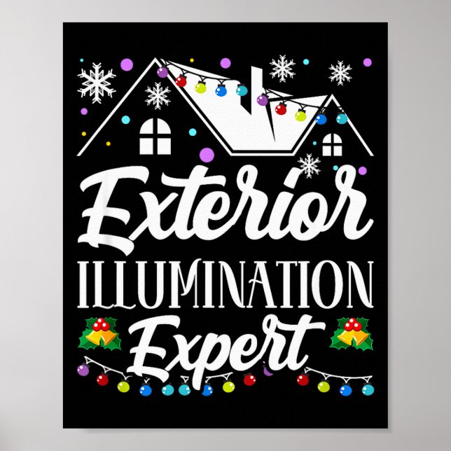 Exterior Illumination Expert Funny Christmas Decor Poster (Framsidan)