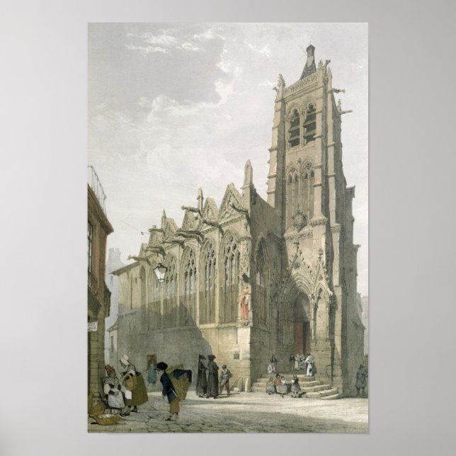 Exterior of the Church of St. Severin, Paris Poster (Framsidan)