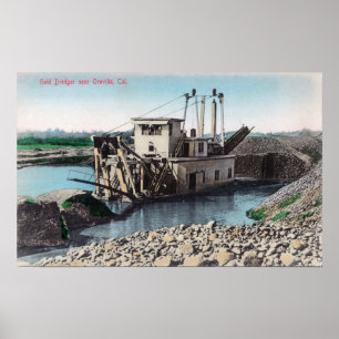 Exterior View of a Guld DredgerOroville, CA Poster