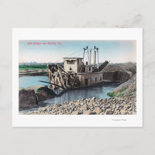 Exterior View of a Guld DredgerOroville, CA Vykort (Framsida)