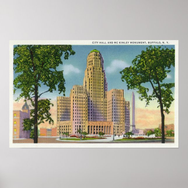 Exterior View of City Hall & McKinley Poster (Framsidan)