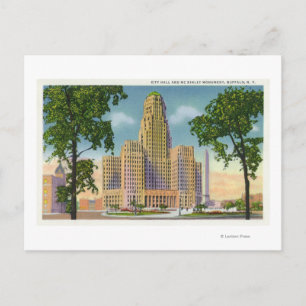 Exterior View of City Hall & McKinley Vykort