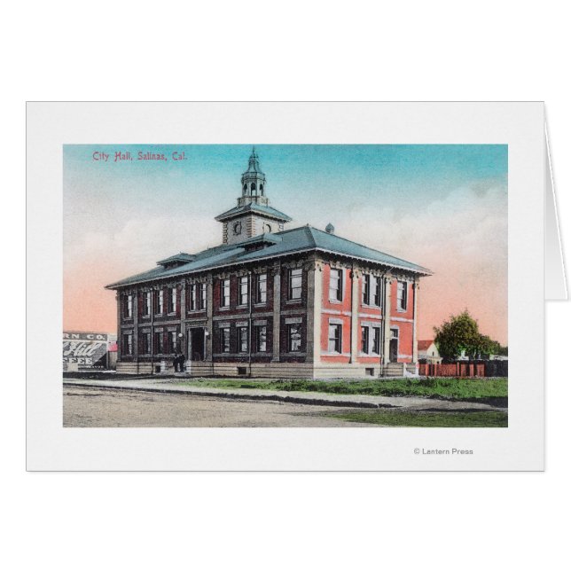 Exterior View of City HallSalinas, CA Hälsningskort (Framsidan Horizontal)