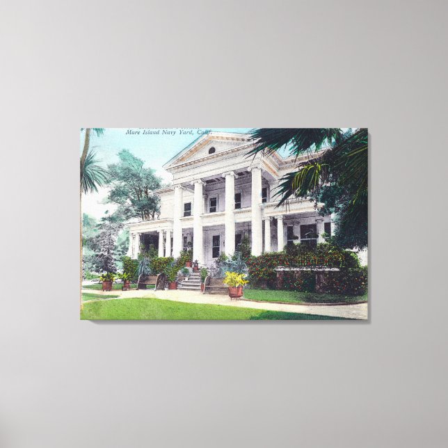 Exterior View of Commandant's House, Navy Yard Canvastryck (Framsida)