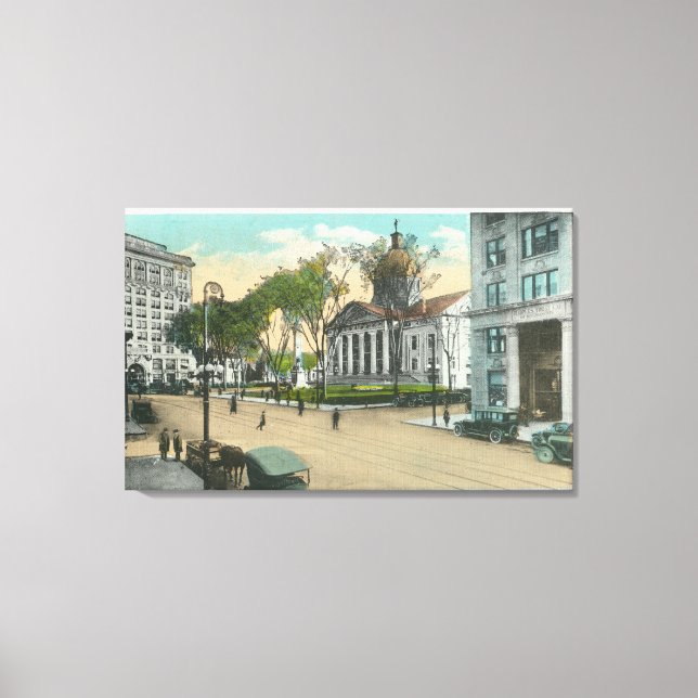 Exteriör View of Court House Canvastryck (Framsida)