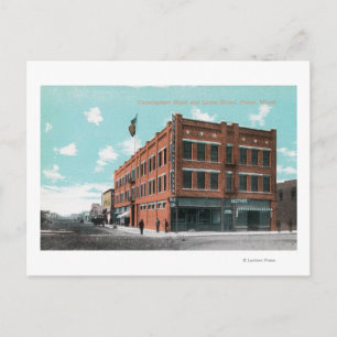 Exterior View of Cunningham Hotel on Lewis St. Vykort