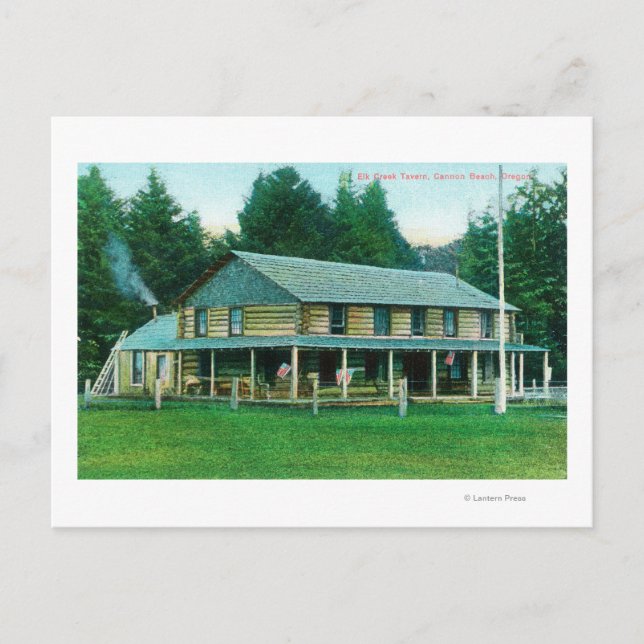 Exterior View of Elk Bäck Tavern Vykort (Framsida)