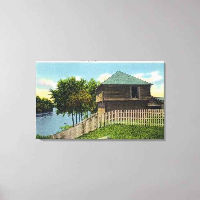 Exteriör View of Fort Halifax Canvastryck (Framsida)