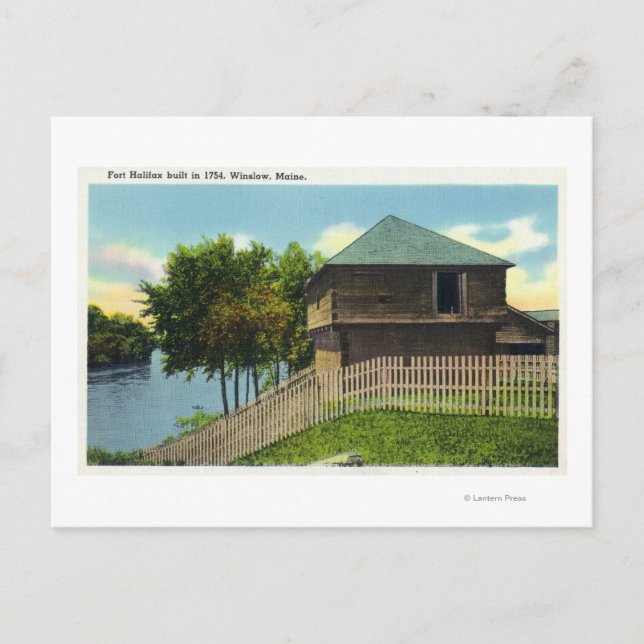 Exteriör View of Fort Halifax Vykort (Framsida)