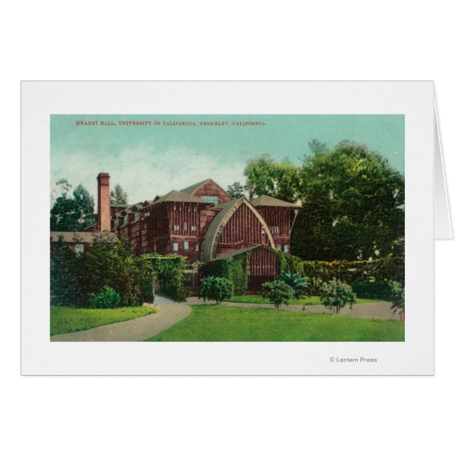 Exterior View of Hearst Hall, U of CA Hälsningskort (Framsidan Horizontal)