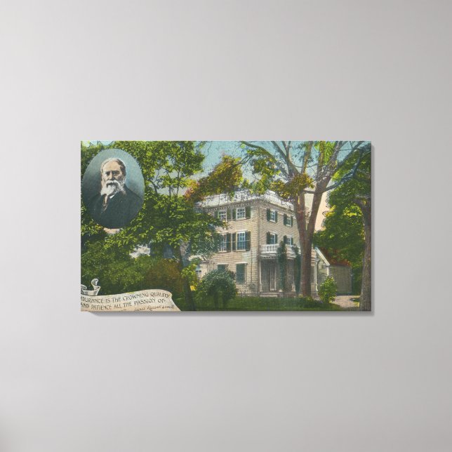 Exterior View of James Russell Lowell Home Canvastryck (Framsida)
