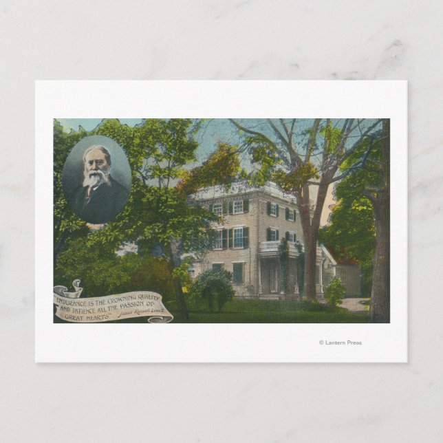 Exterior View of James Russell Lowell Home Vykort (Framsida)