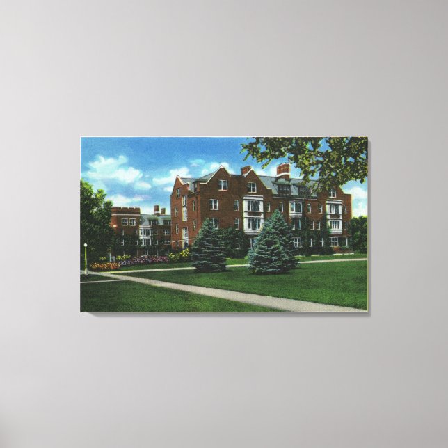 Exterior View of Josselyn Hall, Vassar College Canvastryck (Framsida)