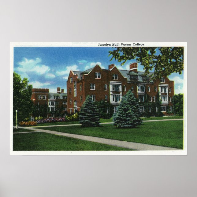 Exterior View of Josselyn Hall, Vassar College Poster (Framsidan)