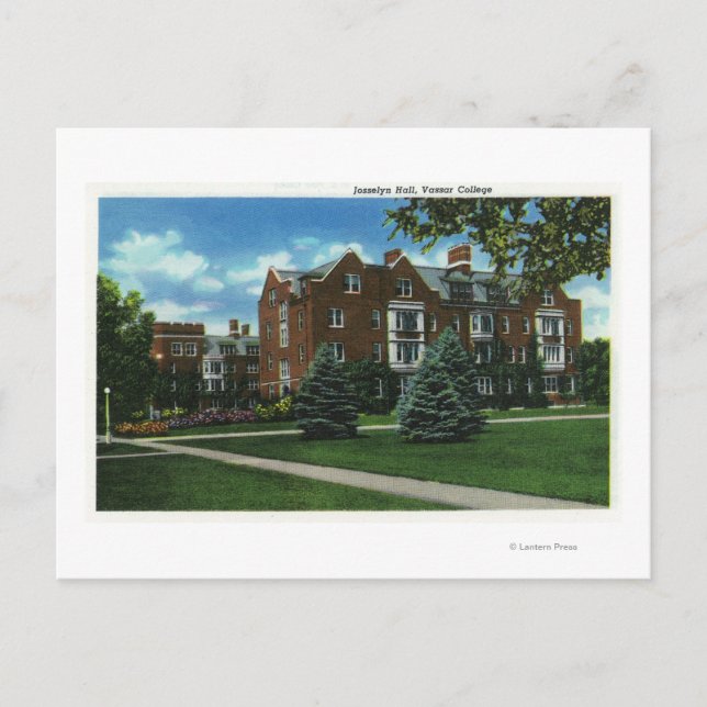 Exterior View of Josselyn Hall, Vassar College Vykort (Framsida)
